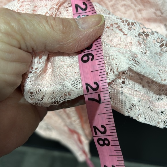 Duchess Lace Overlay, lined, bow front, keyhole button back,sleeveless dress - Picture 7 of 8